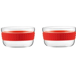 Bodum - Pavina Salad Bowl Red (2 Pcs)