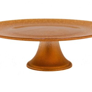 Luigi Bormiolo - Glitter Copper Cake Plate (33 cm)