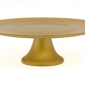 Luigi Bormiolo - Glitter Gold Cake Plate (33 cm)