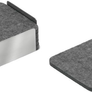 Carl Mertens - Hampton Felt Grey Coaster Set (6 Pieces)