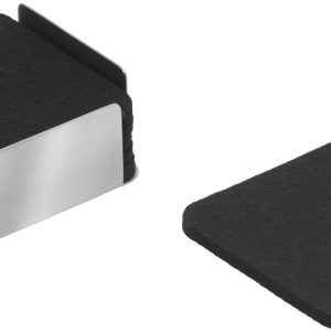 Carl Mertens - Hampton Felt Black Coaster Set (6 Pieces)