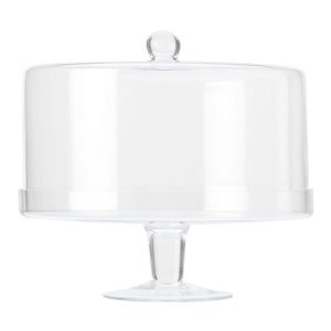 Maxwell & Williams™ - Diamante Glass Cake Stand Straight Dome (30 cm)