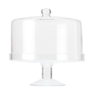 Maxwell & Williams™ - Diamante Glass Cake Stand Straight Dome (25 cm)