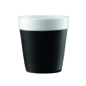 Bodum® - Bistro Mugs with Silicone Sleeve (2 pcs, 0.17 L, Black)