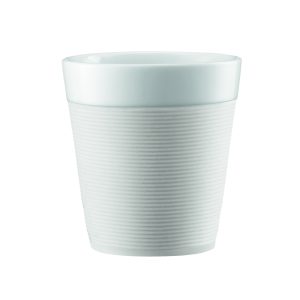 Bodum® - Bistro Mugs with Silicone Sleeve (2 pcs, 0.17 L, White)
