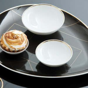 Kahla - Dîner Magic Grip Platter (32 cm, Black Geometry)