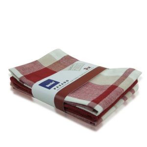 Kela - Pasado Tea Towel (3 Pieces, Red)