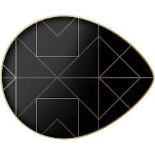 Kahla - Dîner Magic Grip Platter (24 cm, Black Geometry)
