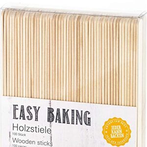 BIRKMANN - WOODEN LOLLIPOP STICKS,100 PCS FOOD-SAFE BIRCH WOO