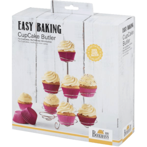 BIRKMANN - CUPCAKE BUTLER TIERED STAND S.STEEL IN GIFT BOX