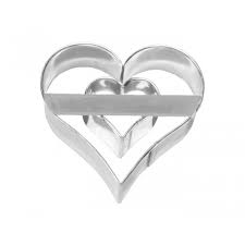 BIRKMANN - COOKIE CUTTER HEART W/HEART INSIDE 6CM ST.STEEL PG