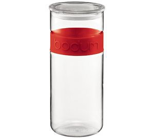 BODUM - Storage jar  Presso 2.5 L Silicone Band-Red