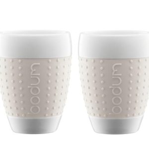 Bodum - Pavina Set 2 Porcelain Cups 0.4 L Cream White