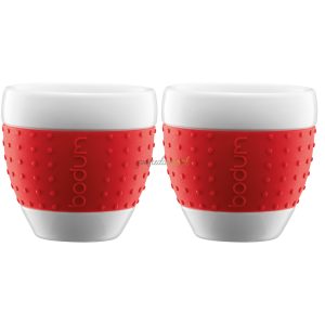 Bodum - Pavina Set 2 Porcelain Cups 0.25 L Red