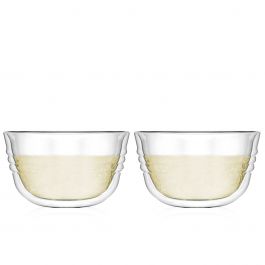 BODUM - SKÅL 2 Double Wall Glasses, Champagne, 0.25 l, 8 oz