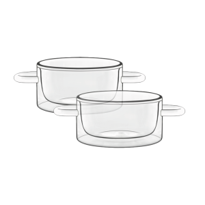 Luigi Bormioli - 2 Appetizer Glasses in Thermic Glass 27cl