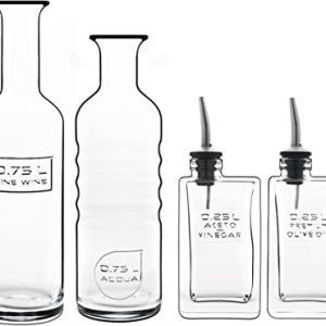 Luigi Bormioli - 4 pce Set Mixed Serving Bottles Optima