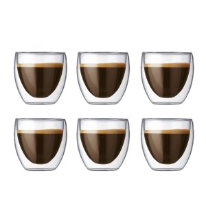 BODUM - PAVINA 6 pcs glass, double wall, extra small, 0.08 l, 2.5 oz