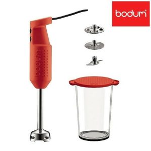 Bodum - Bistro Electric Stick Blender With Accessories - Red