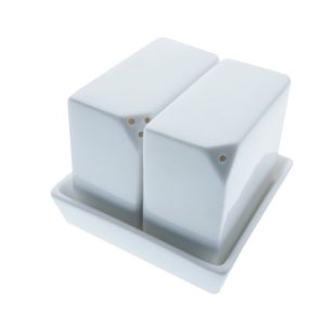 Maxwell & Williams - MW WHITE BASICS SQUARE SALT & PEPPER 3 PC SET