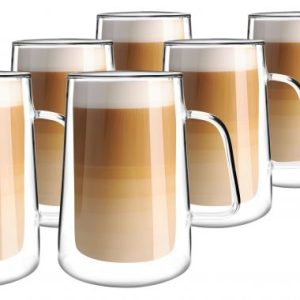 Vialli - Set of 6 double wall glass 300 ml DIVA