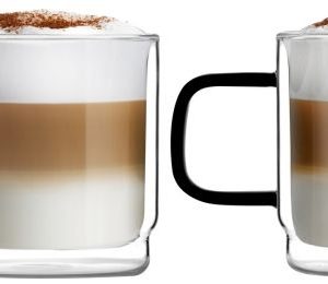 Vialli - Set of 2 glasses with double wall Carbon 320 ml