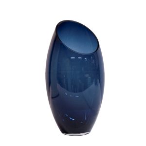 Dome Deco - Vase 'Gia' - Blue Hand Blown Glass