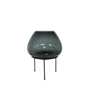 Dome Deco - Large vase 'Athena' on black stand - S