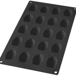 Lékué - Gourmet Shell  Mini Madeleine Mold, Black