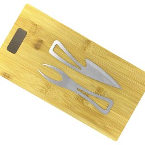 Baladeo - Cheese Board in Bamboo with Cheese Knives