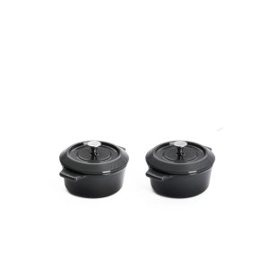 Woll - Iron Set of Two Casserole Carbon Grey 10cm