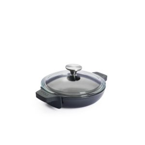 Woll - Iron Wok with Glass Lid Carbon Grey 20cm