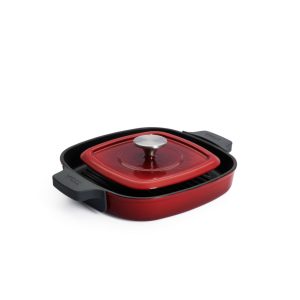 Woll - Iron Grill Pan Chilli Red 24x24