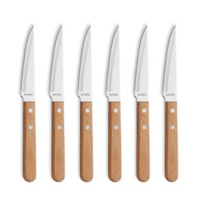 Amefa - Wooden Steak Knife 6pcs
