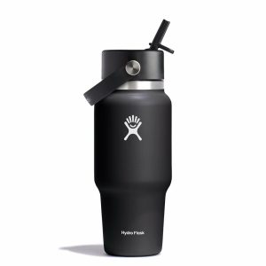 Hydro Flask - Travel Bottle with Flex Straw Cap Black 24 oz