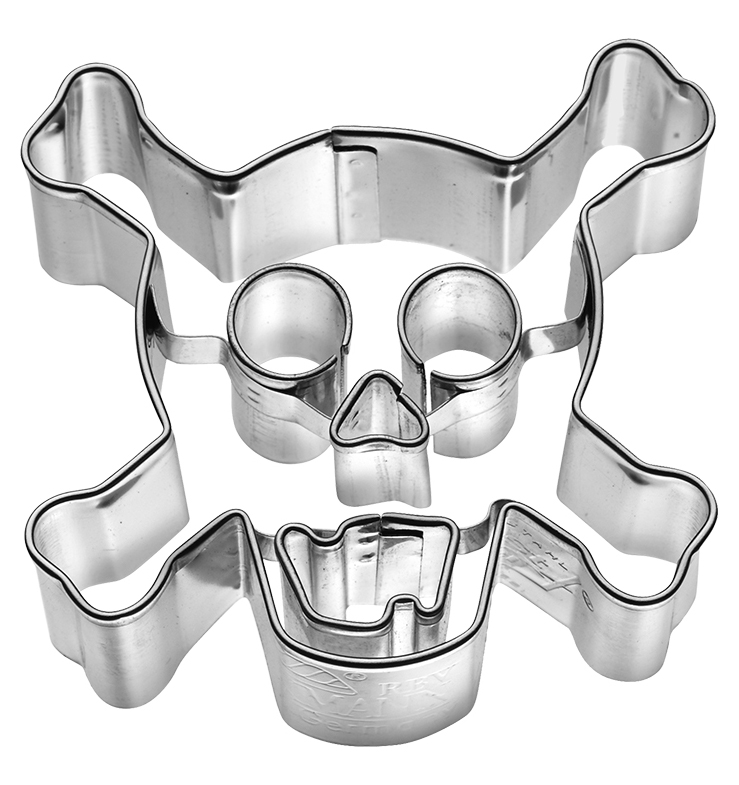 Cookie Cutter Skull St.Steel 7Cm Pg Blue