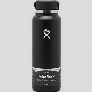Hydro Flask 40 oz Wide Mouth bottle with Flex Cap – Black