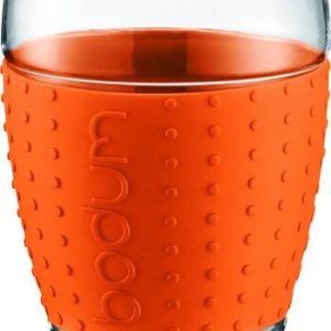 Bodum Pavina Glass, 0.45L/15oz, Orange, Set of 2