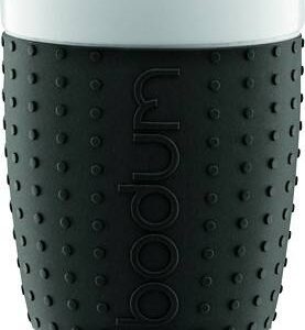 Bodum Pavina Porcelain Mug, 0.5L/17oz, Black, Set of 2