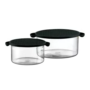Bodum Hot Pot Bowl with Silicone Lid, 2.5L (Black)
