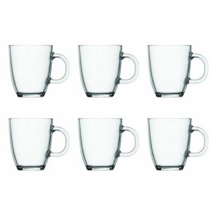 Bodum Bistro Coffee Mug, 0.35L/12oz, Transparent, Set of 6