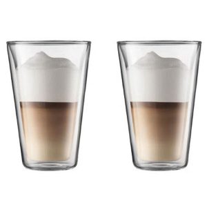 Bodum Canteen Double Wall Glass, Large, 0.4L, Set of 2 (Clear)