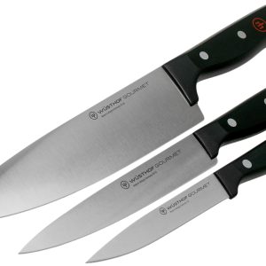 WÜSTHOF Gourmet 3 Piece Knife Set, Black