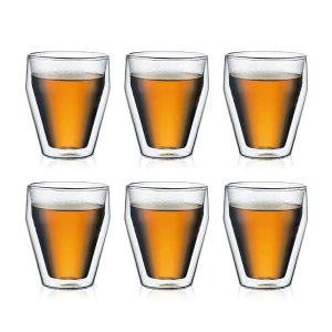 BODUM Pavina Double-Wall Glasses 0.25 L, Set of 6
