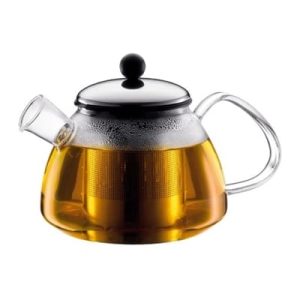 BODUM Marcel Tea Press with S/S Filter and Lid, 0.6L / 20oz, Transparent (10451-16)